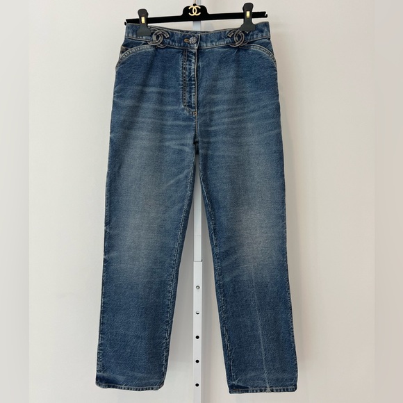 CHANEL 24S RUNWAY CC BLUE JEANS SIZE FR 36 / US 4 NWTS! - Picture 5 of 17